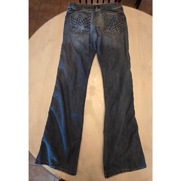 7 For All Mankind "A" Pocket Boot Denim Jeans Y2K SZ 32 - Picture 3 of 10